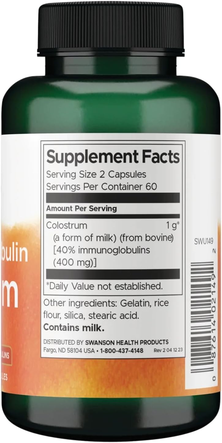 Swanson High Ig Colostrum 500 mg, 120 Capsules - görsel 2