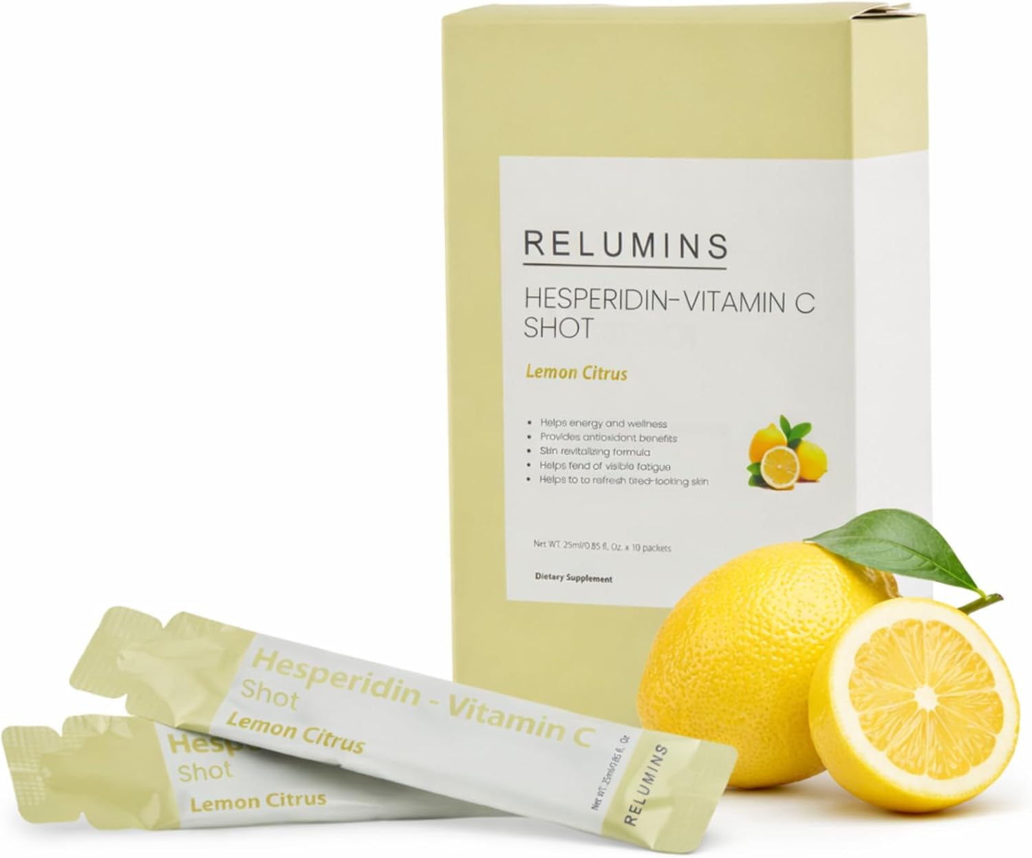 Relumins Vitamin C Shots with Hesperidin & Bioflavonoids – 10 Sachets (25ml Each) - görsel 1