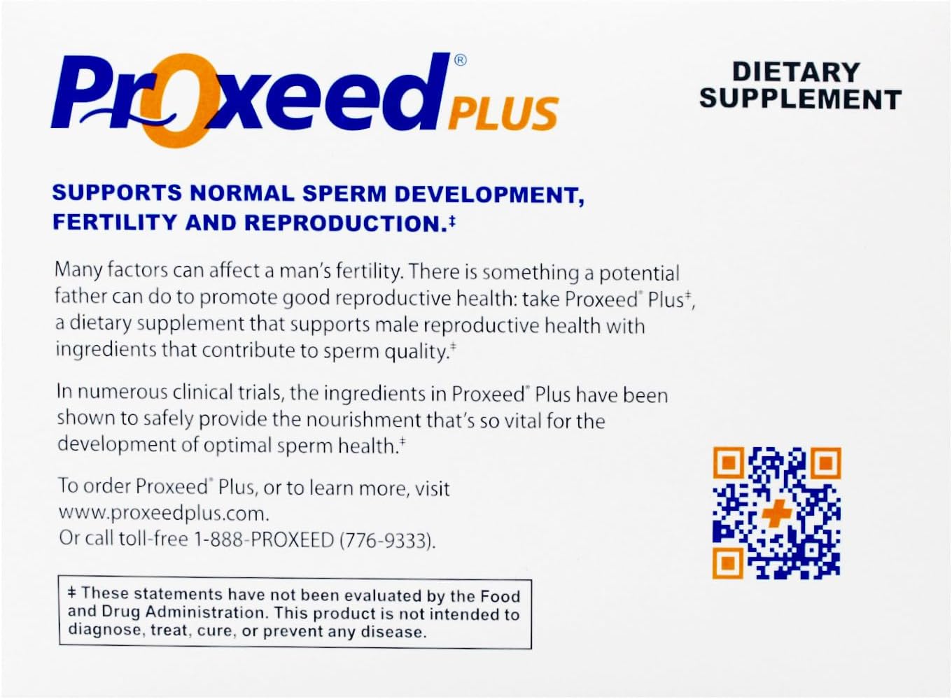 Proxeed Plus Food Supplement – Supports Normal Sperm Development and Fertility, 30 Sachets - görsel 4