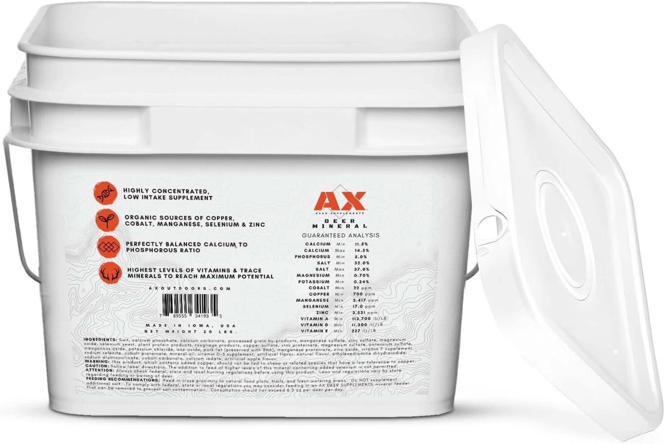Terra Products Co. AX Deer Mineral - Antler Xcelerator for Deer (20 lb) - görsel 5