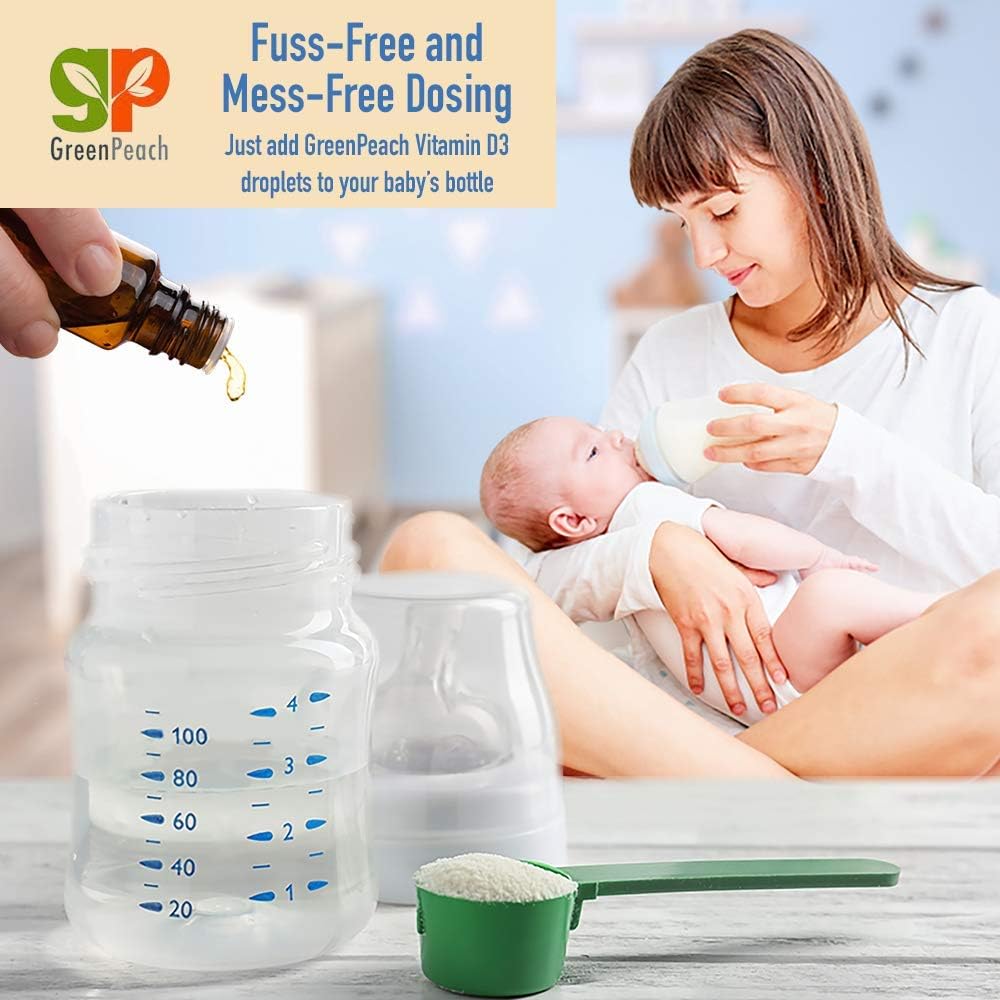 GreenPeach Organic Baby & Infant Vitamin D Drops – Vegetarian, No Sugar or Flavours, Non-GM - görsel 5