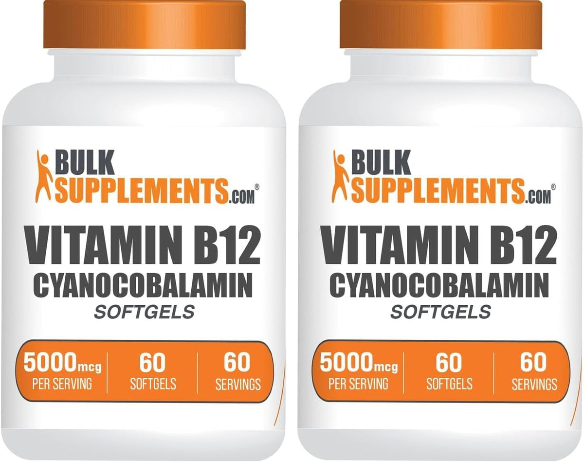 BulkSupplements Vitamin B12 5000 mcg Softgels - Cyanocobalamin, Gluten-Free, 180 Count - görsel 6