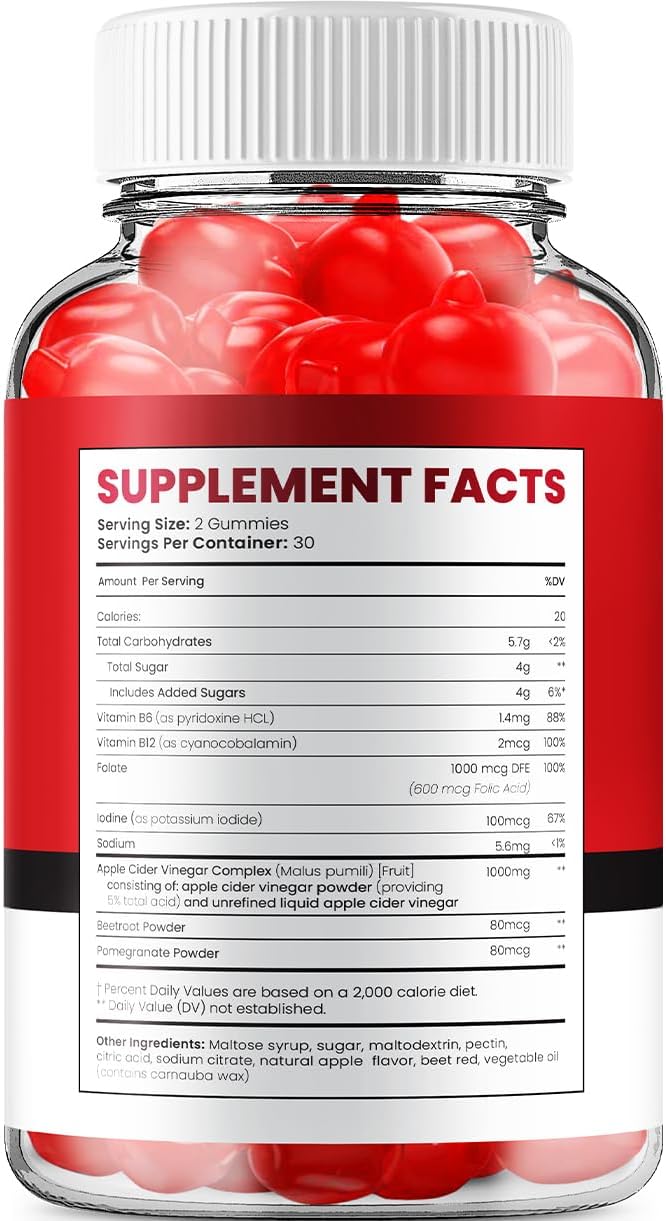 Crave Keto ACV Gummies - Advanced Formula with Apple Cider Vinegar, Vitamin B12, Beet Juice and Pomegranate (5 Pack, 300 Gummies) - görsel 7