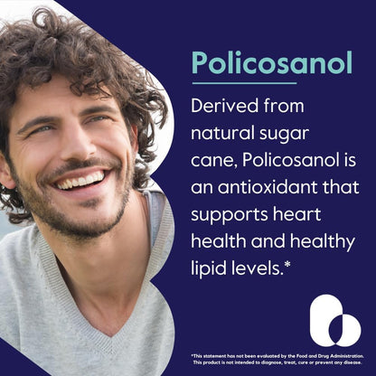 BESTVITE Policosanol 25mg (180 Vegetarian Capsules) - No Stearates, Vegan, Non-GMO, Gluten-free
