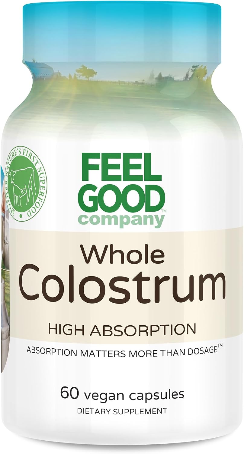 FeelGood Superfoods Bovine Colostrum Capsules – Gut Health and Immune Support – 2000mg Daily Serving – 60 Capsules - görsel 2