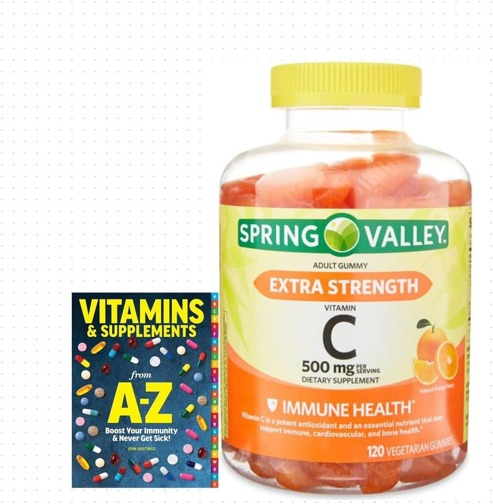 Spring Valley Extra Strength Vitamin C, 500 mg Vegetarian Gummies, 120 Count - görsel 1