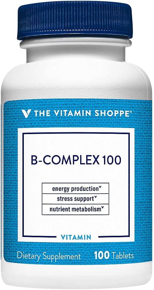 The Vitamin Shoppe Vitamin B-Complex - Support for Energy Metabolism & Nervous System, Complete B Vitamins (100 Tablets) - görsel 1