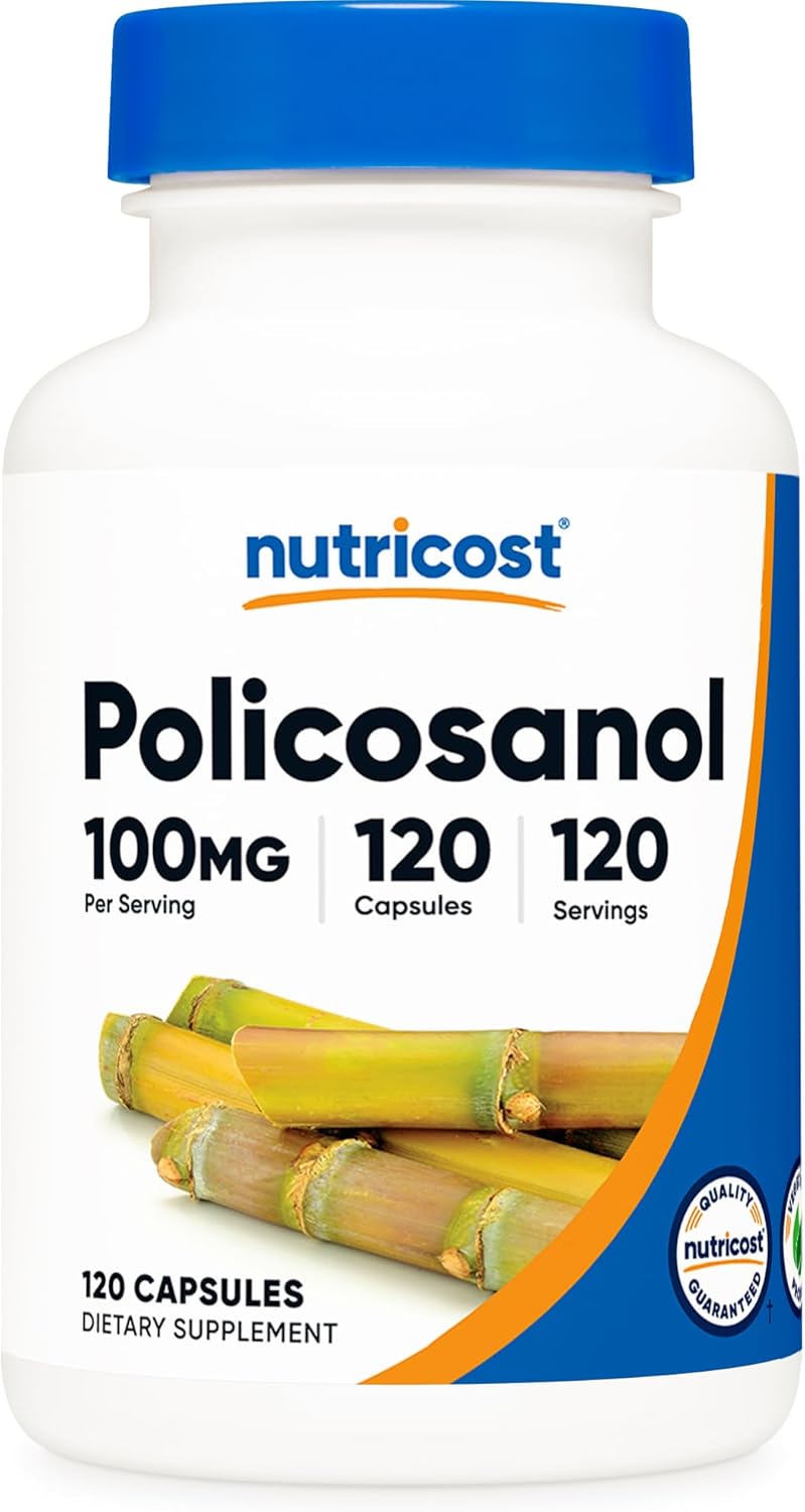 Nutricost Policosanol 100mg, 120 Capsules - Gluten-free, Non-GM, and Vegetarian Friendly - görsel 1