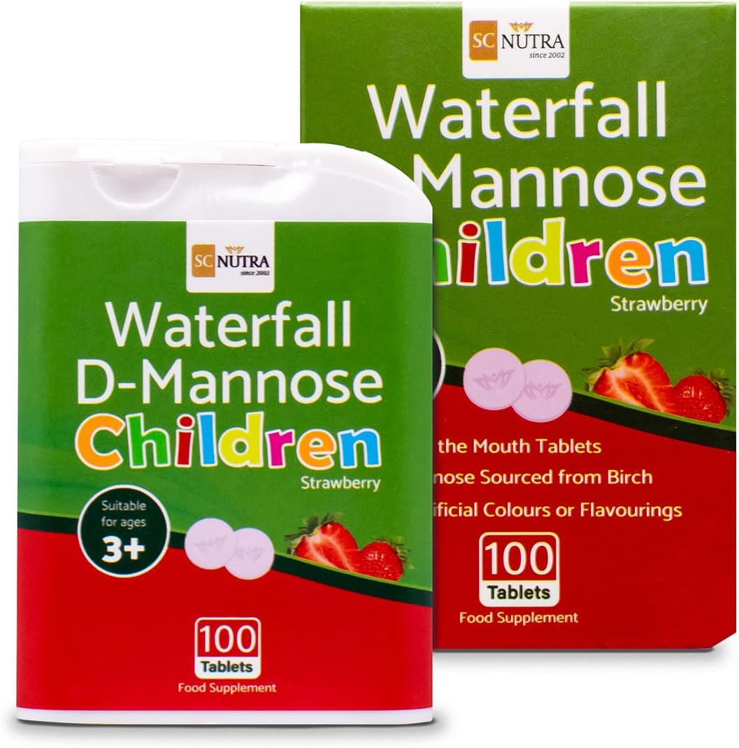 Waterfall D-Mannose Children Melt-in-the-Mouth Tablets, Strawberry, 100 Tablets - görsel 2