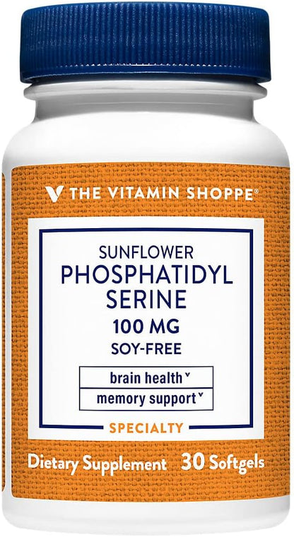 The Vitamin Shoppe Sunflower Phosphatidylserine 100 mg (30 Softgels)