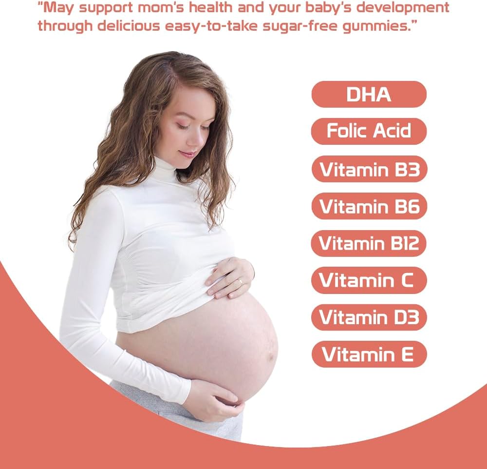 Health Dose Prenatal/Postnatal Complex Supplement - Vitamin B6, B12, C, Zinc - 90 Gummies - görsel 5