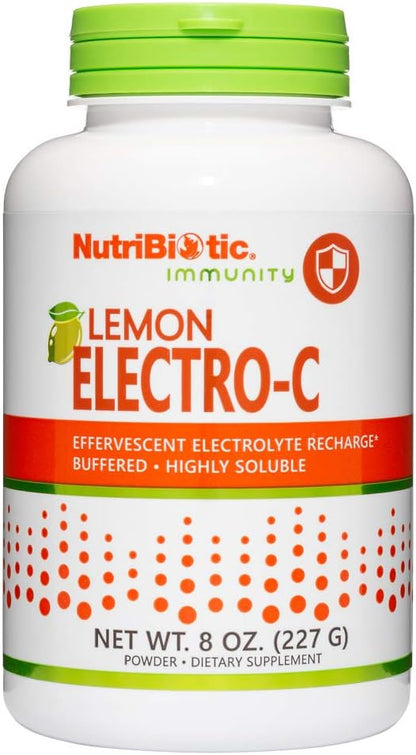 NutriBiotic Lemon Electro-C, Vitamin C and Electrolyte Powder - 227 g