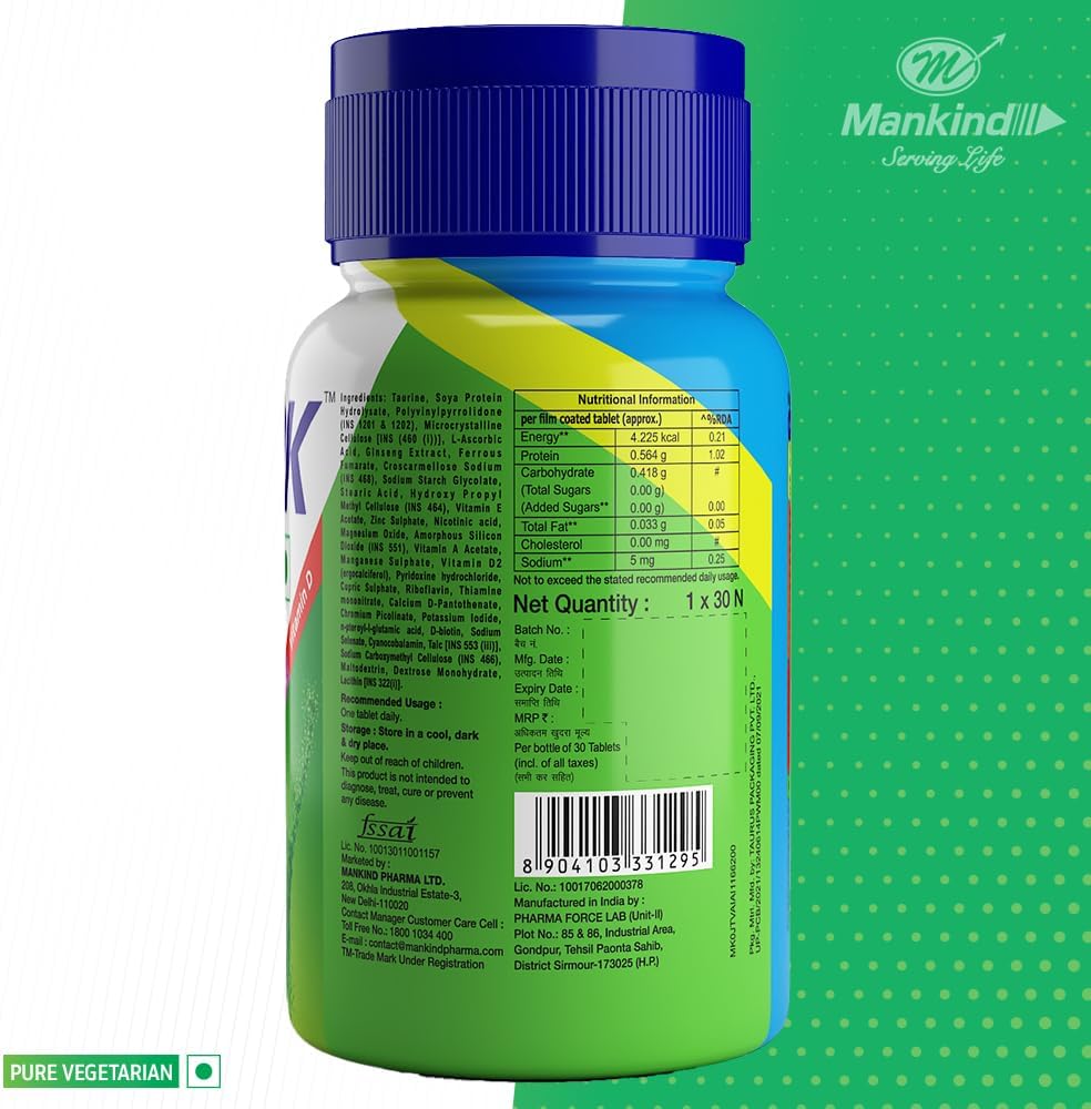 Mankind Health Ok Multivitamin, Multimineral and Amino Acids Supplement - görsel 9