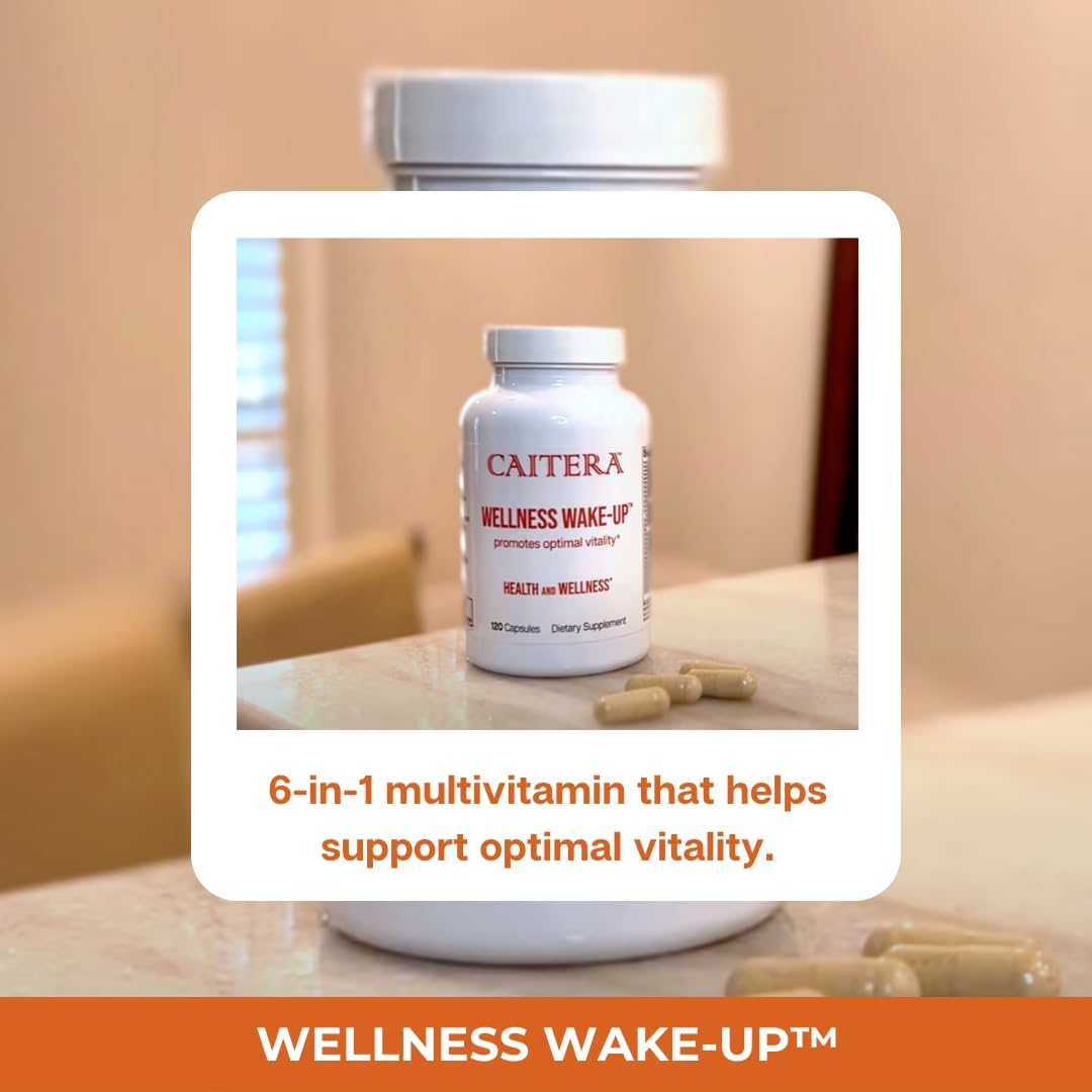 Wellness Wake-Up | 6-in-1 Food Supplement for Men and Women | Vitamin, Mineral, Enzyme & Probiotic Complex to Support Optimum Health and Vitality | Vegan 120 Capsules - görsel 3