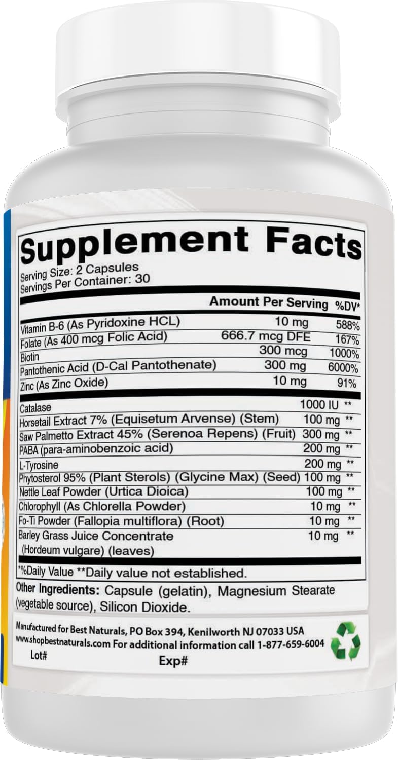 Best Naturals Anti Grey Hair Formula, 60 Capsules - görsel 6
