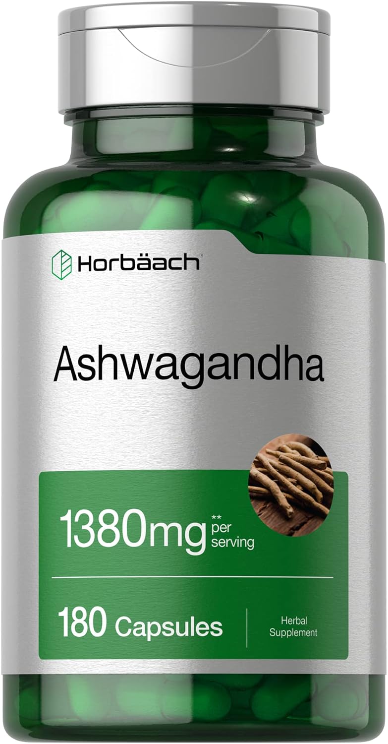 Horbäach Ashwagandha Root Supplement – 180 Capsules - görsel 1