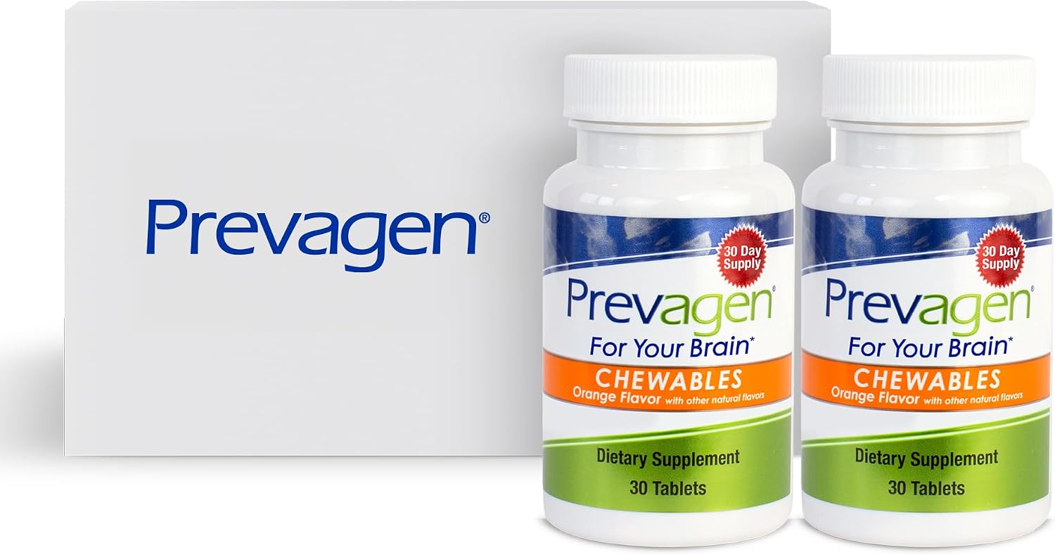 Prevagen Regular Strength Orange Chewable Tablets – 60 Tablets (2 Month Supply) | Brain Health Formula | 10 mg Apoaequorin with Vitamin D3 - görsel 1