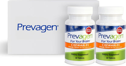Prevagen Regular Strength Orange Chewable Tablets – 60 Tablets (2 Month Supply) | Brain Health Formula | 10 mg Apoaequorin with Vitamin D3