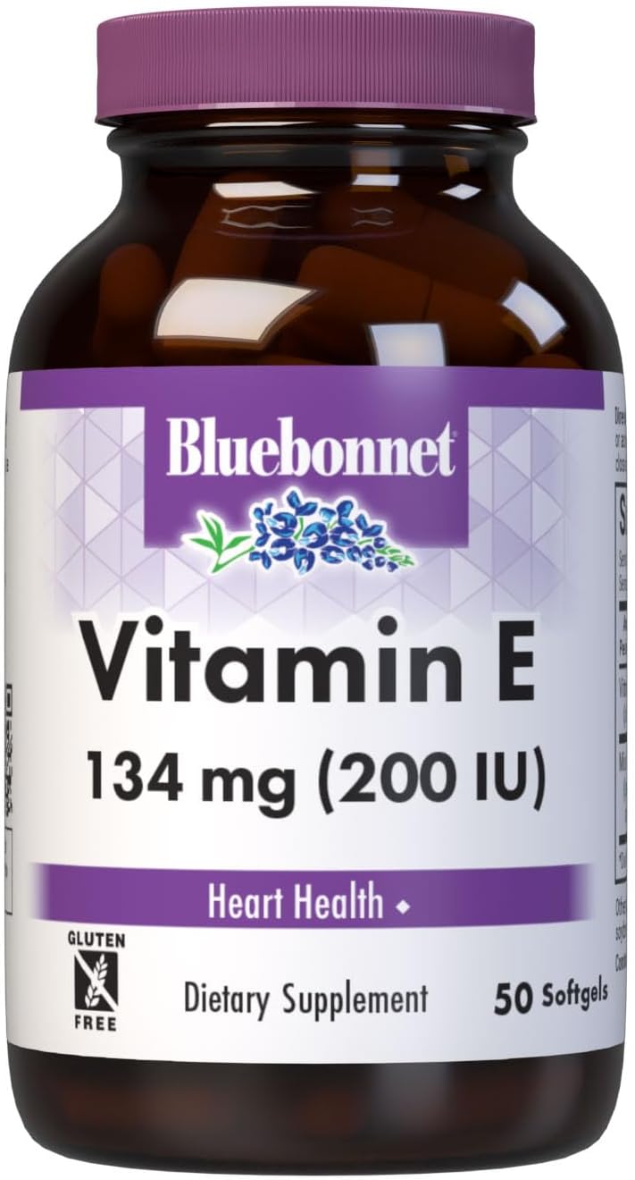 Bluebonnet Vitamin E 200 IU Mixed Tocopherols Food Supplement, 50 Softgels - görsel 1