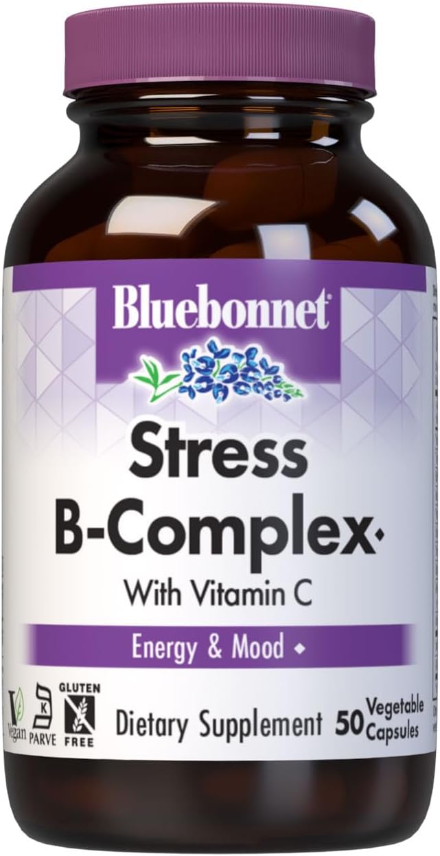 BlueBonnet Stress Vitamin B Complex - 50 Vegetable Capsules - görsel 1