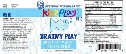 Systemic Formulae Brainy Play – Nervous System Development, 1 ml Kidz Play #510