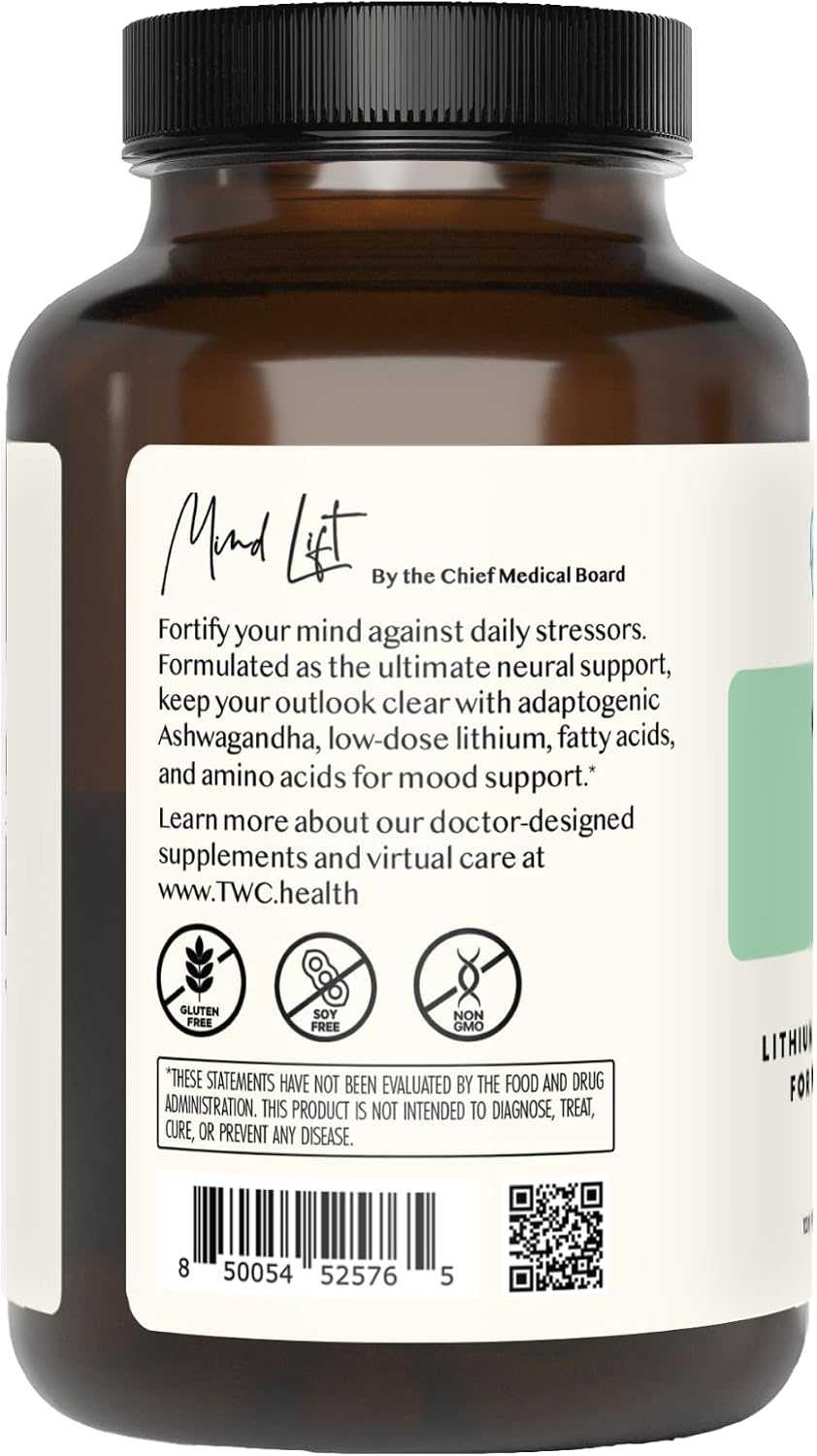 Mind Lift - Mood Boost, Mental Focus, Cognitive Defence with Lithium, GABA, DHA & L-Phenylalanine | 120 Capsules (2-Month Supply) - görsel 2