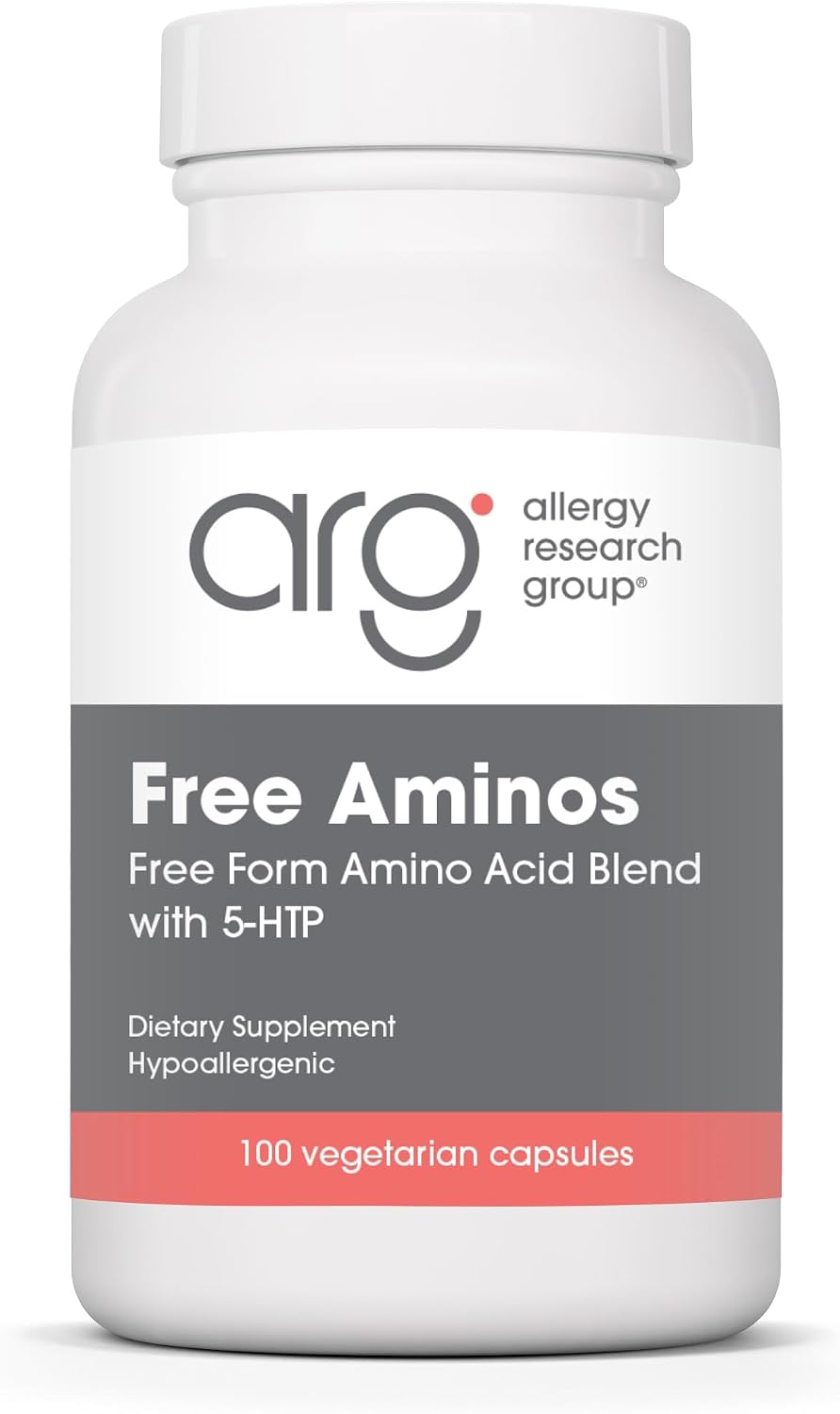 ARG Free Aminos - Free Form Amino Acid Complex with 5-HTP - Essential Amino Acids for Muscle and Neurological Support - 100 Vegetarian Capsules - görsel 1