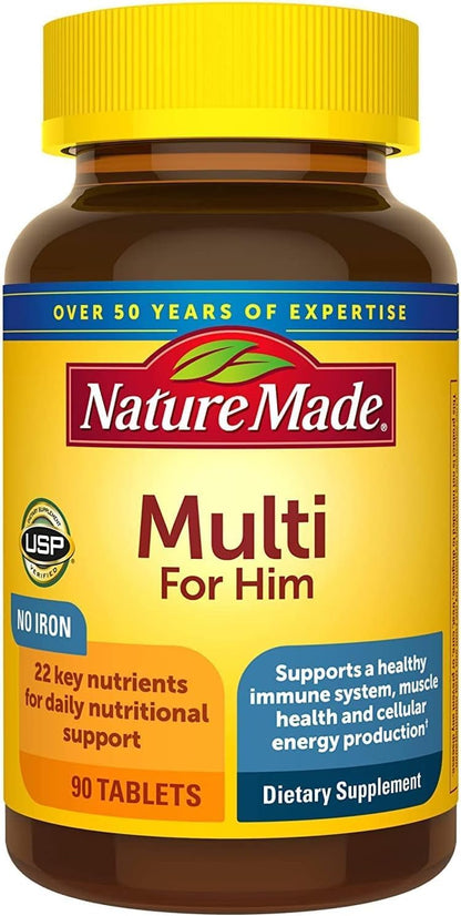 Nature Made Multivitamin For Him - Daily Men's Multivitamin, 270 Tablets (3-Pack)