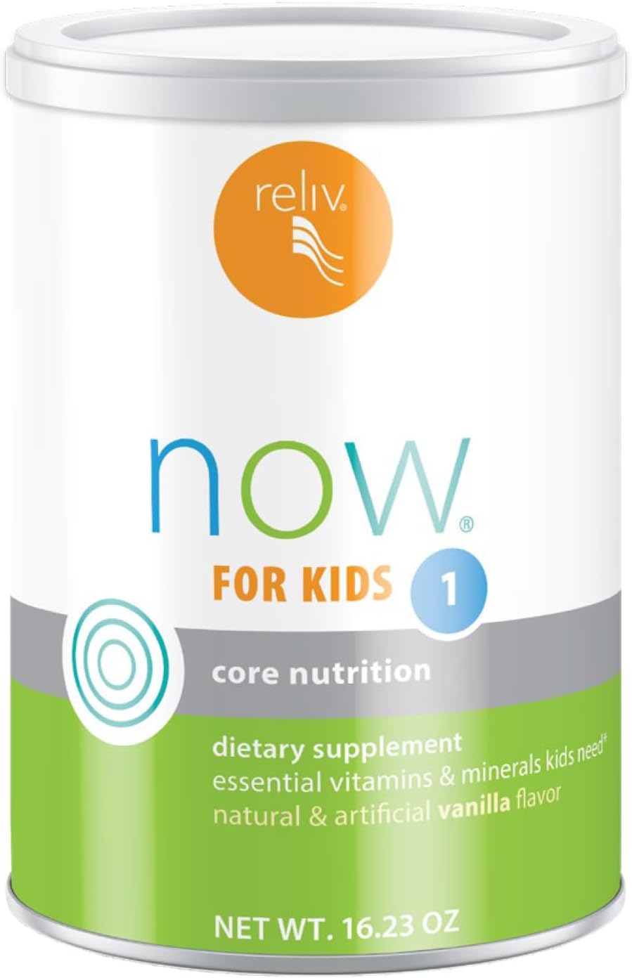 RELIV Now for Kids 1 Vanilla - Lower-Sugar Nutritional Shake with Vitamins, Minerals & Plant-Based Protein, 30 Servings - görsel 1