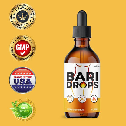 (2 Pack) Bari Drops Supplement, Maximum Potency, Bari Drops Liquid Extract Vitamin for Men and Women 60 ml, 2 Month Supply
