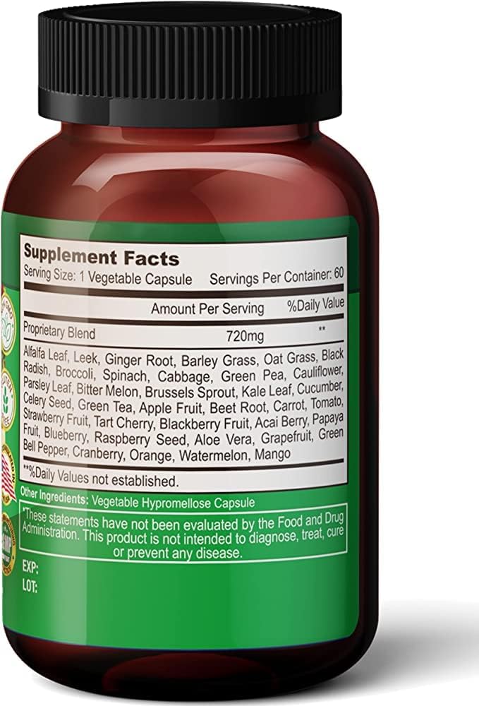 Balance of Nature Fruit and Vegetable Supplements (36 Fresh Vegetables and Fruits) - 60-Day Supply - görsel 8