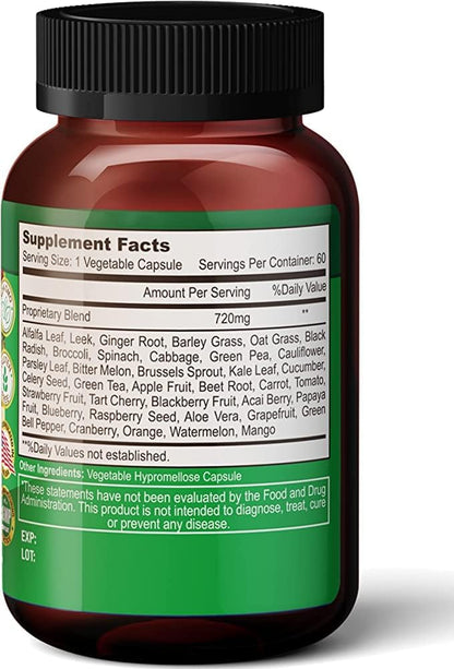 Balance of Nature Fruit and Vegetable Supplements (36 Fresh Vegetables and Fruits) - 60-Day Supply