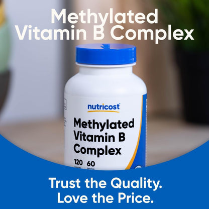 Nutricost Methylated Vitamin B Complex, 120 Capsules – Gluten-free, 60 Servings