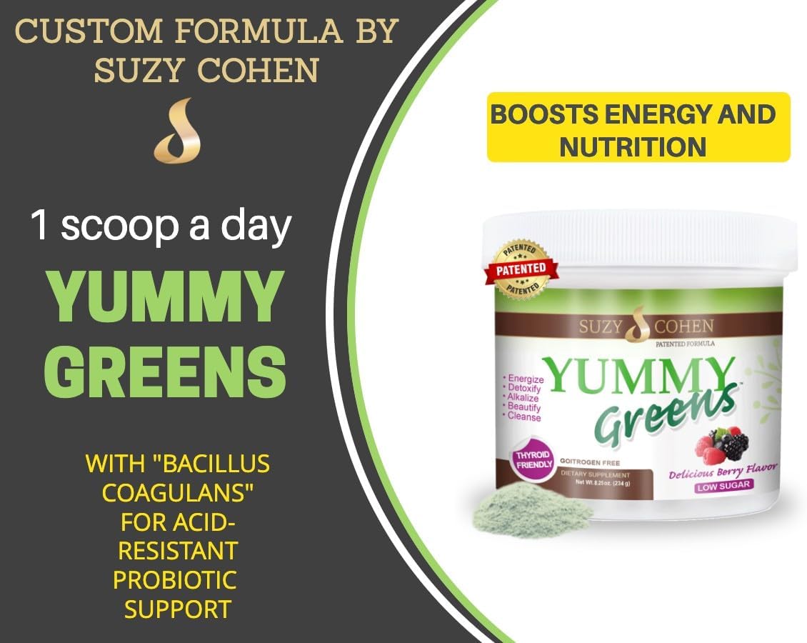 Yummy Greens Drink Mix – Patented Superfood Powder with Probiotic - görsel 5