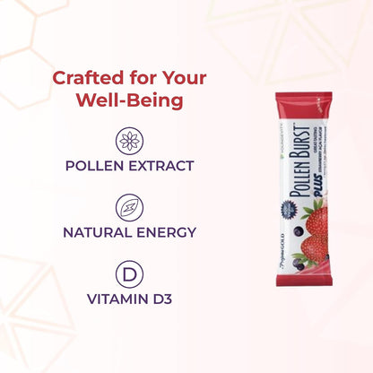 Youngevity Pollen Burst Energy Drink - Strawberry Acai, 30 Sachets