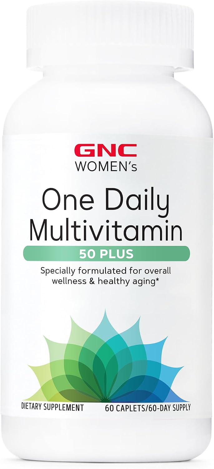 GNC Women's 50 Plus One Daily Multivitamin, Supports Overall Wellness and Healthy Ageing, 60 Tablets - görsel 1