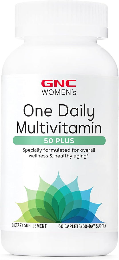 GNC Women's 50 Plus One Daily Multivitamin, Supports Overall Wellness and Healthy Ageing, 60 Tablets