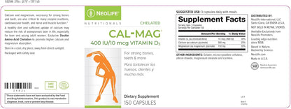 NeoLife Chelated Cal-Mag with Vitamin D 400 IU – 150 Soft gel capsules