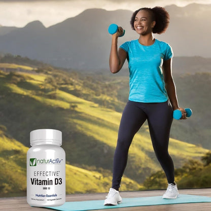 Organic Vitamin D3 125 mcg (5,000 IU) Pro Strength Micro-Capsules - Supports Bone, Muscle, and Immune Health - Easy Swallow, Fast Absorption - naturActiiv