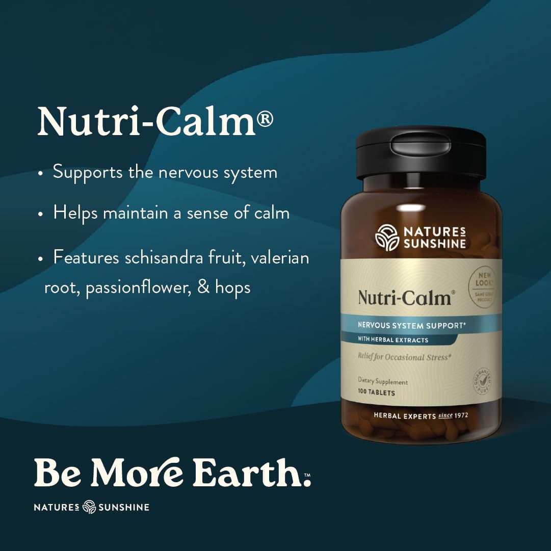 Nature's Sunshine Nutri-Calm - Herbal Food Supplement for Stress Relief, 100 Capsules - görsel 2