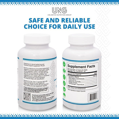 UNG Pro-O2 Lung & Respiratory Support Supplement - 725 mg, 60 Capsules
