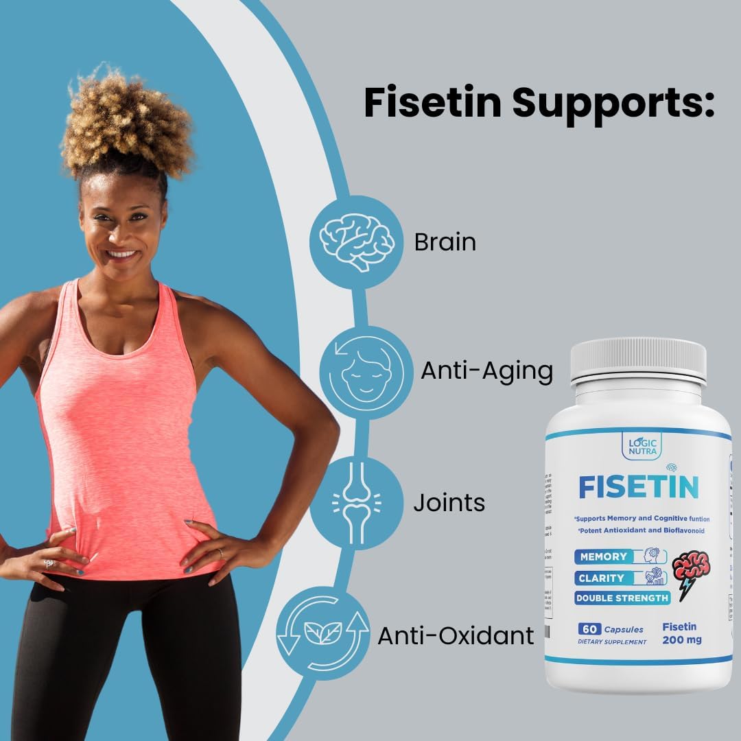 Logic Nutra Fisetin Double Strength - 200 mg - 60 Capsules - görsel 4
