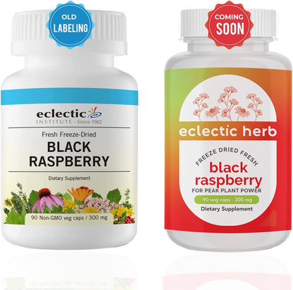 Eclectic Institute Black Raspberry FDV – Freeze-Dried Supplement, 90 Capsules