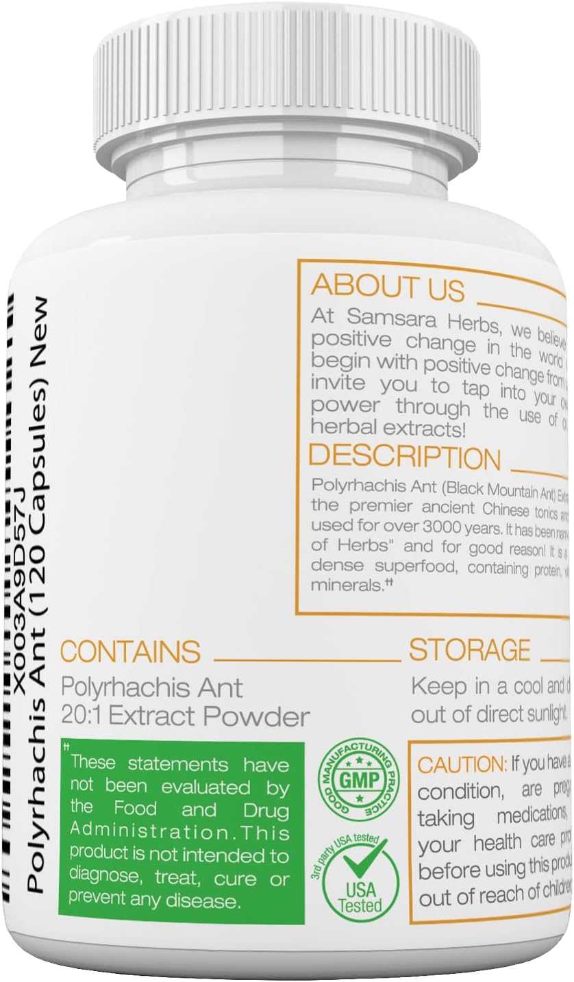 Polyrhachis Black Ant Extract (120 Capsules) - görsel 3