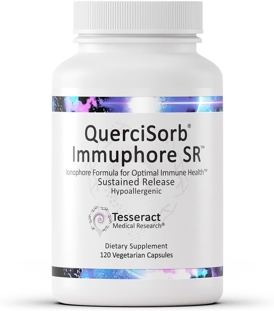 QuerciSorb Immuphore SR Quercetin, Immune Support Supplement, Sustained Release, Vitamin C, Vitamin D3 & Zinc, Hypoallergenic, 400 mg, 120 Vegetable Capsules - görsel 1