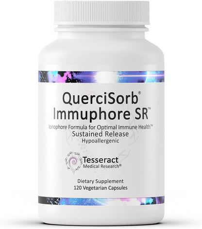 QuerciSorb Immuphore SR Quercetin, Immune Support Supplement, Sustained Release, Vitamin C, Vitamin D3 & Zinc, Hypoallergenic, 400 mg, 120 Vegetable Capsules
