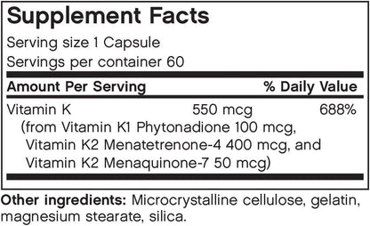 Futurebiotics Vitamin K Triple Play, 60 Capsules
