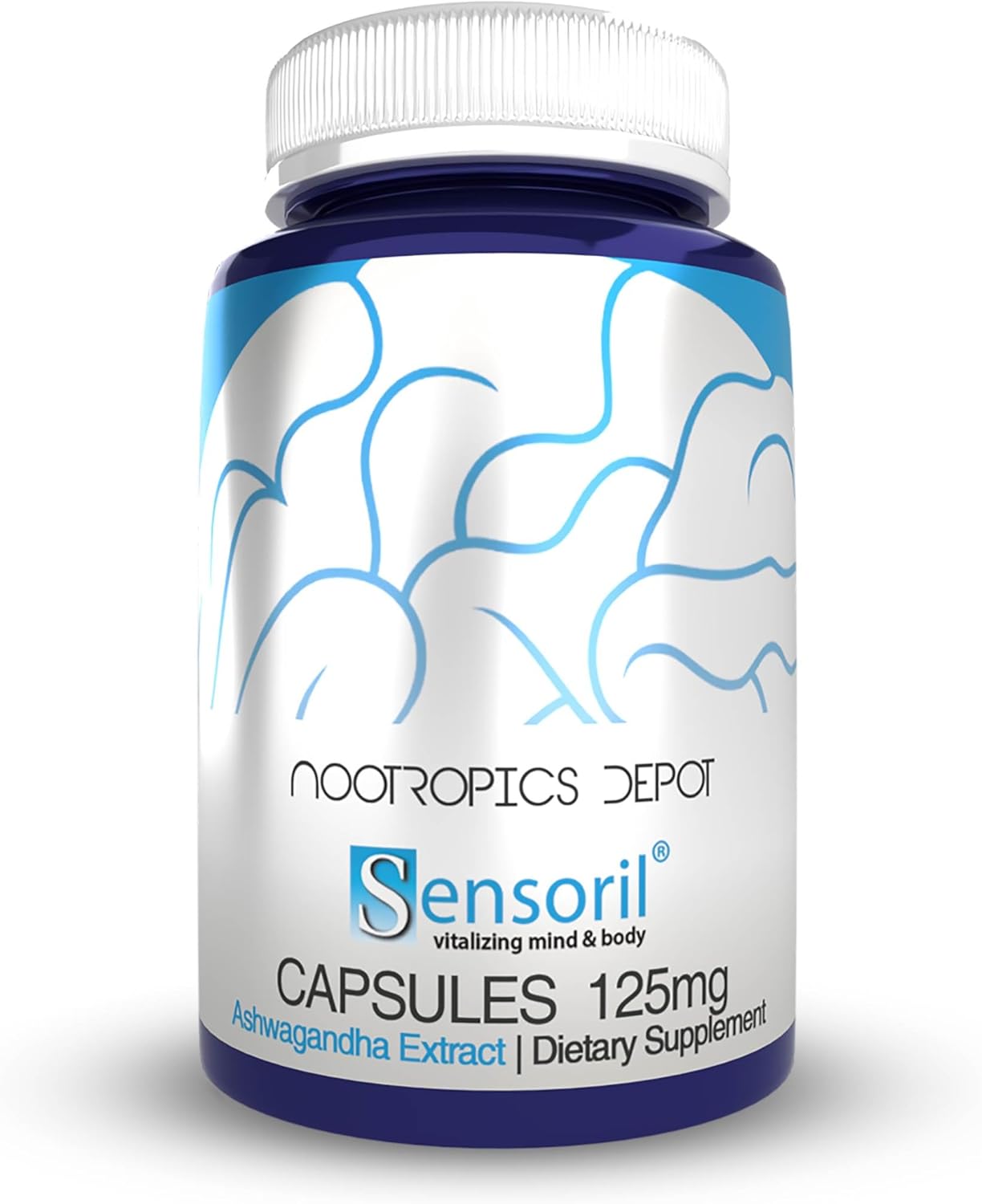 Nootropics Depot Sensoril Ashwagandha Capsules – 125mg, 180 Capsules - görsel 1