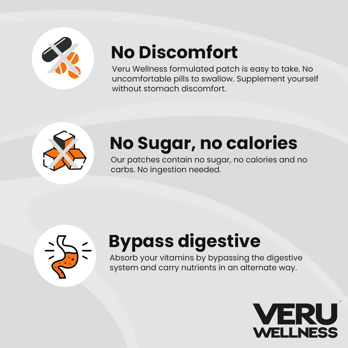 Veru Wellness Bariatric Multi, B12 with Iron - Post Bariatric Gastric Bypass and Sleeve Gastrectomy - Non Ingest Patch - 60 Patches - görsel 2
