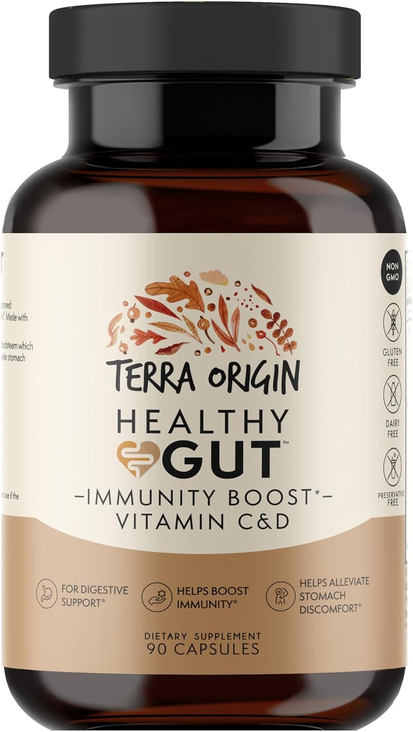 TERRA ORIGIN Healthy Gut Capsules with Immunity Support - 90 Capsules - görsel 8